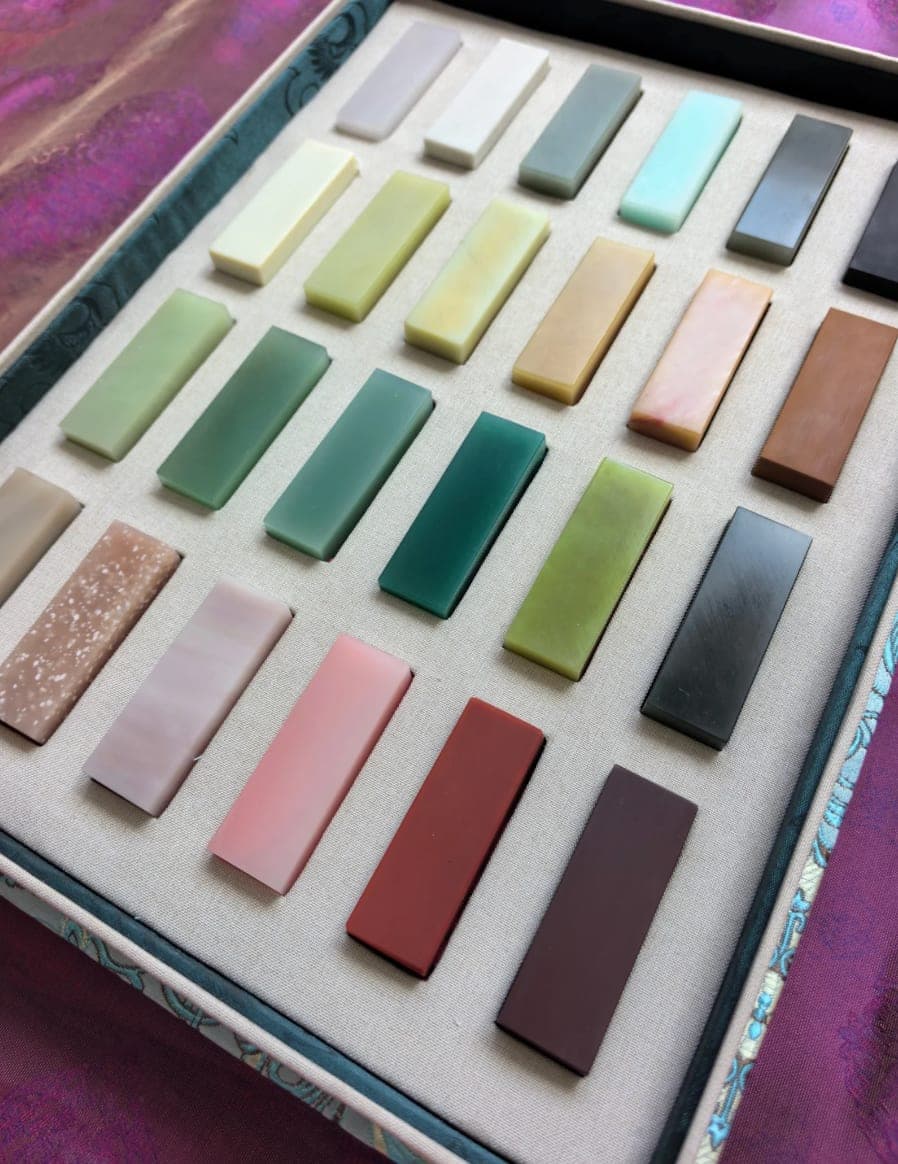 24 Solar Terms Color Stone Seal Blanks — Custom Engraving Set