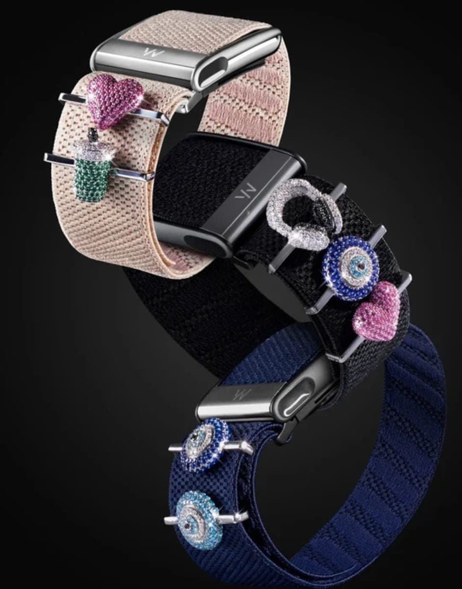 Charm Knit Bands Compatible with WHOOP 4.0 / 5.0 — Pink, Black & Navy