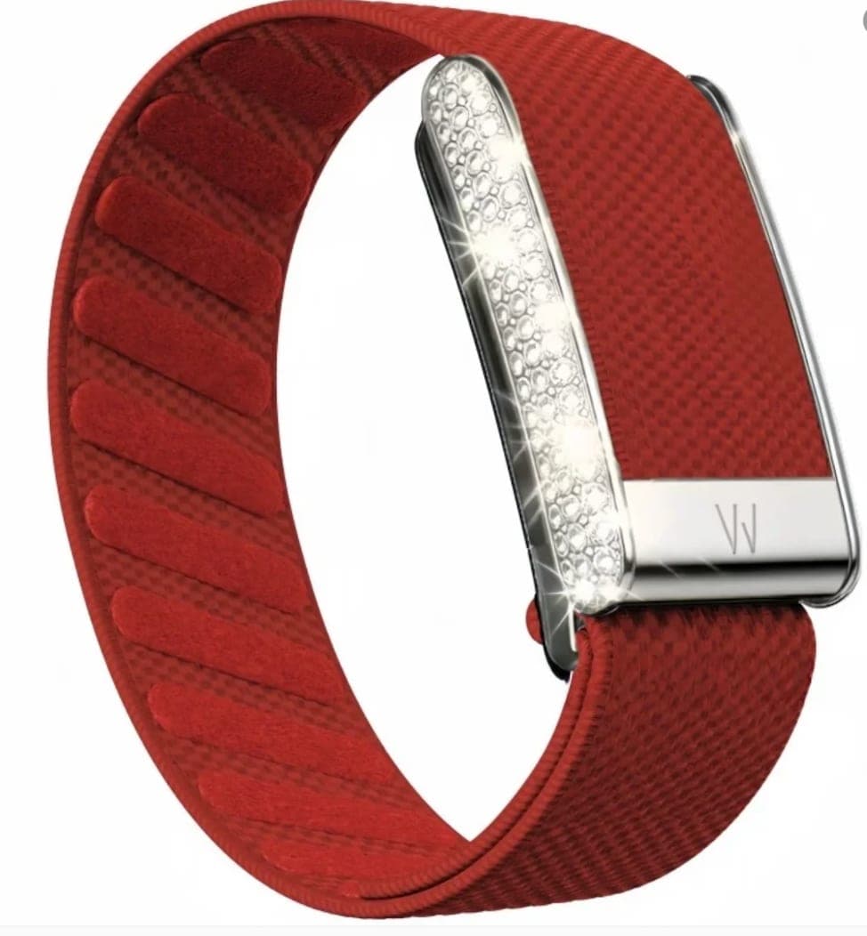 Crystal-Clasp Knit Band Compatible with WHOOP 4.0 / 5.0 — Red