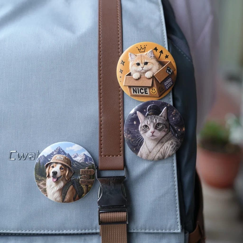 Custom Pet Photo 3D Embossed Badge