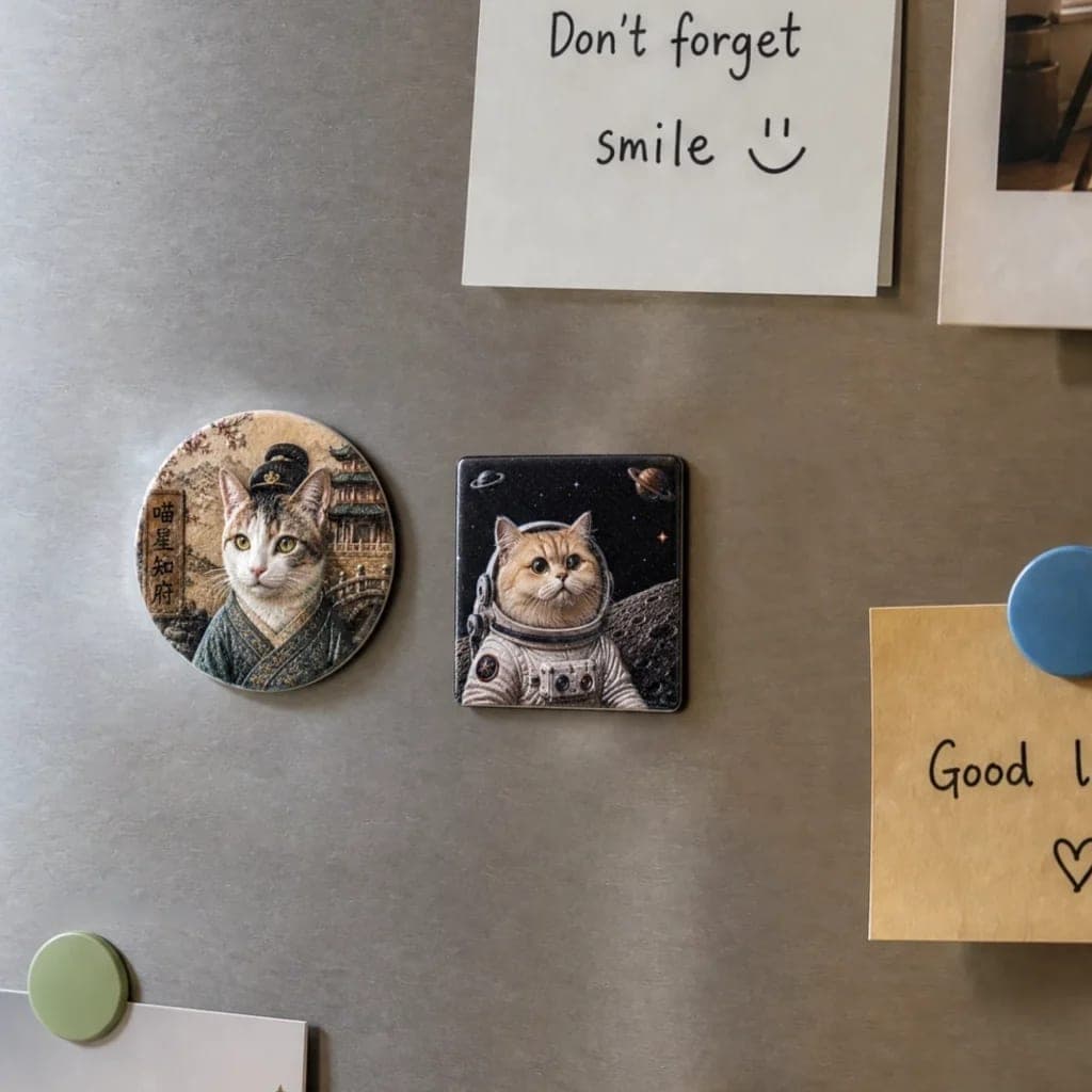 Custom Pet Photo Relief Fridge Magnet