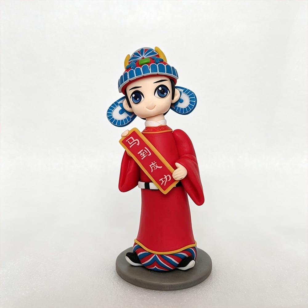 Female Scholar Dough Figurine — Shandong Folk Dough Figurine · Hu Zhongxiao
