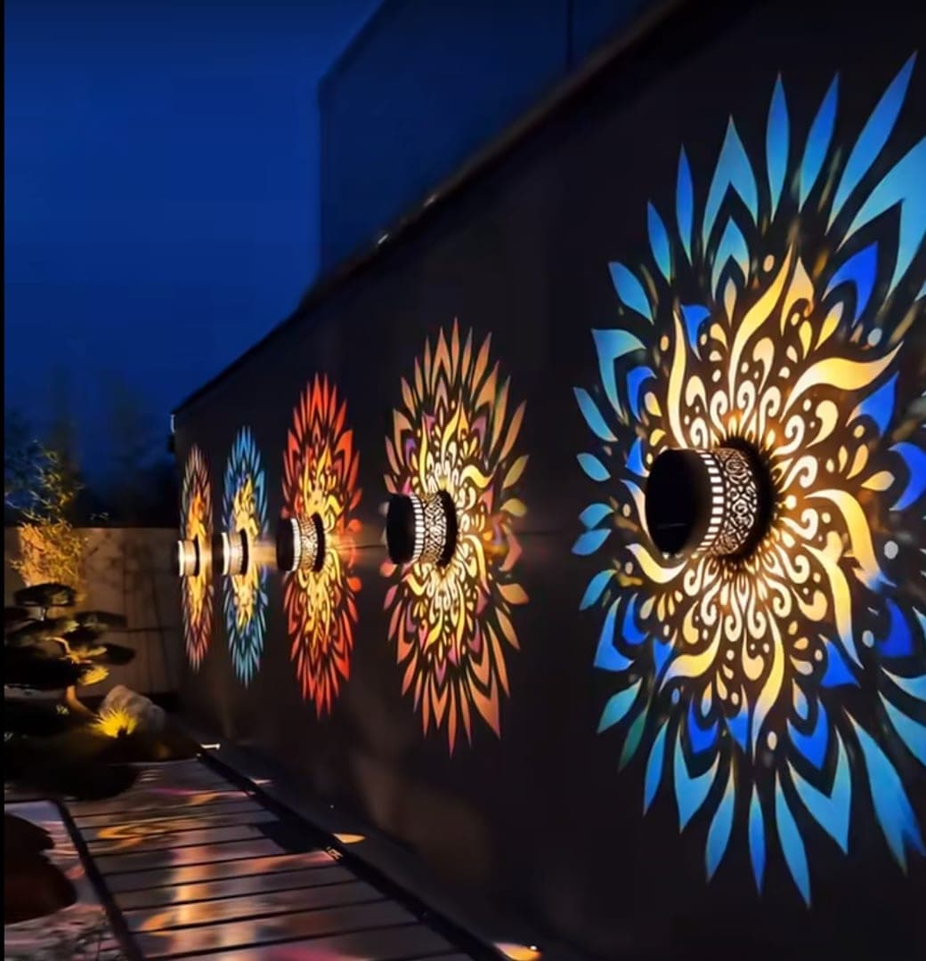 Outdoor Wall Projection Lights — Flower / Mandala Glow