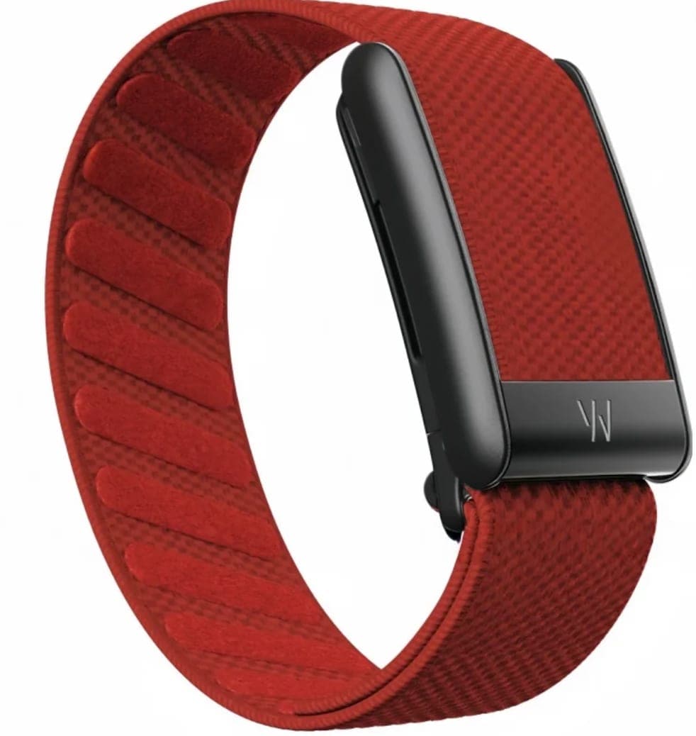 Red Knit Band Compatible with WHOOP 4.0 / 5.0 — Matte Black Hardware