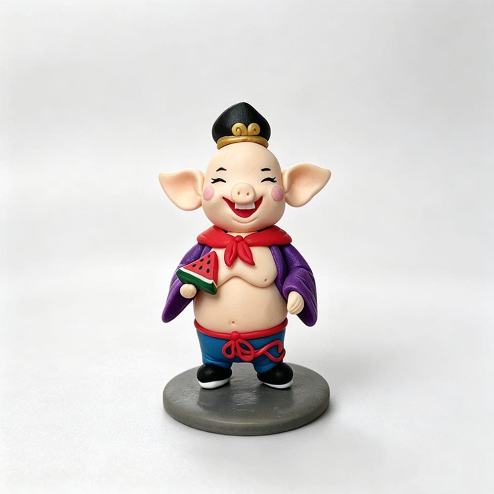 Sun Wukong Tiger-Skirt Dough Figurine — Shandong Folk Dough Figurine · Hu Zhongxiao