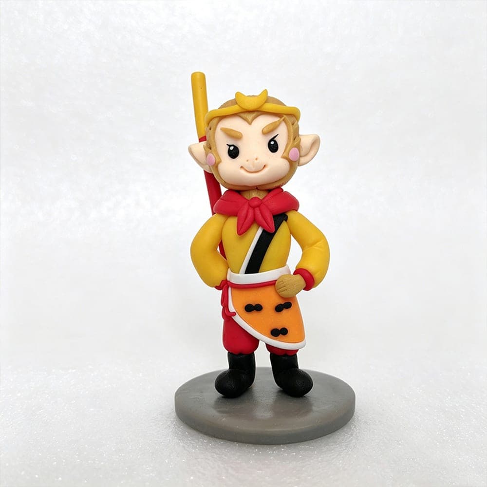 Tang Monk Journey to the West Figurine — Shandong Folk Dough Figurine · Hu Zhongxiao