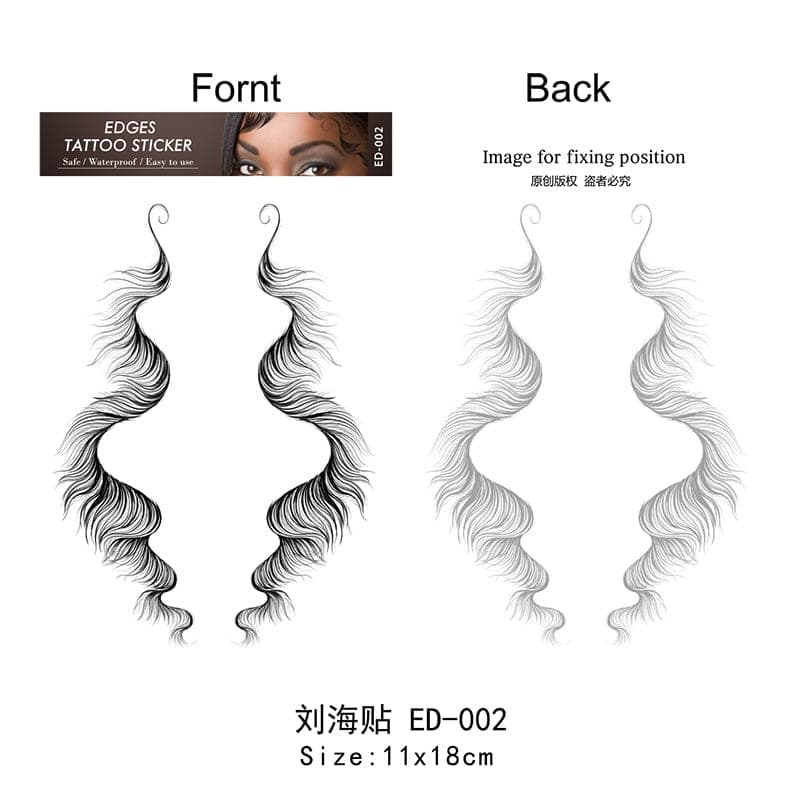 Bangs Temporary Tattoo Series — 110×180mm