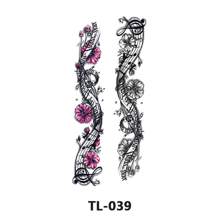 TL Color Temporary Tattoo Sheet — 90×190mm