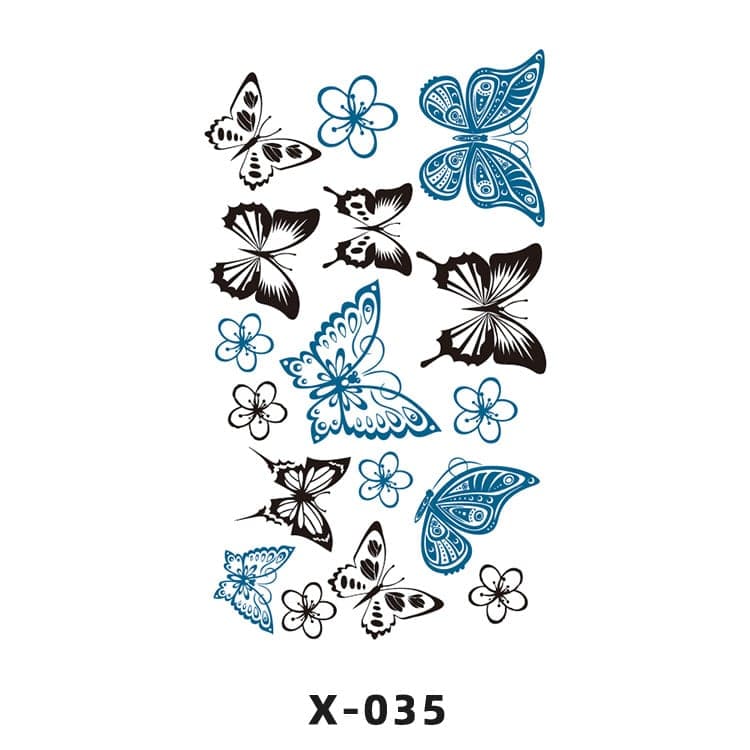 T/X/A Fresh-Style Temporary Tattoo Sheet — 60×105mm