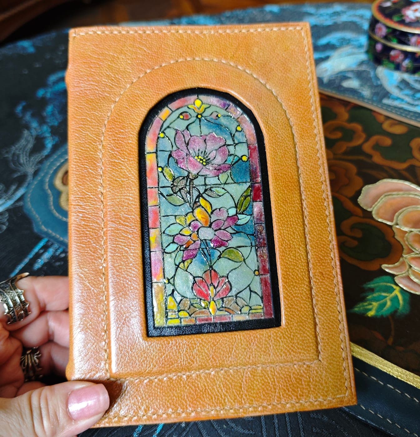 Tracery-window Sheep Leather Journal