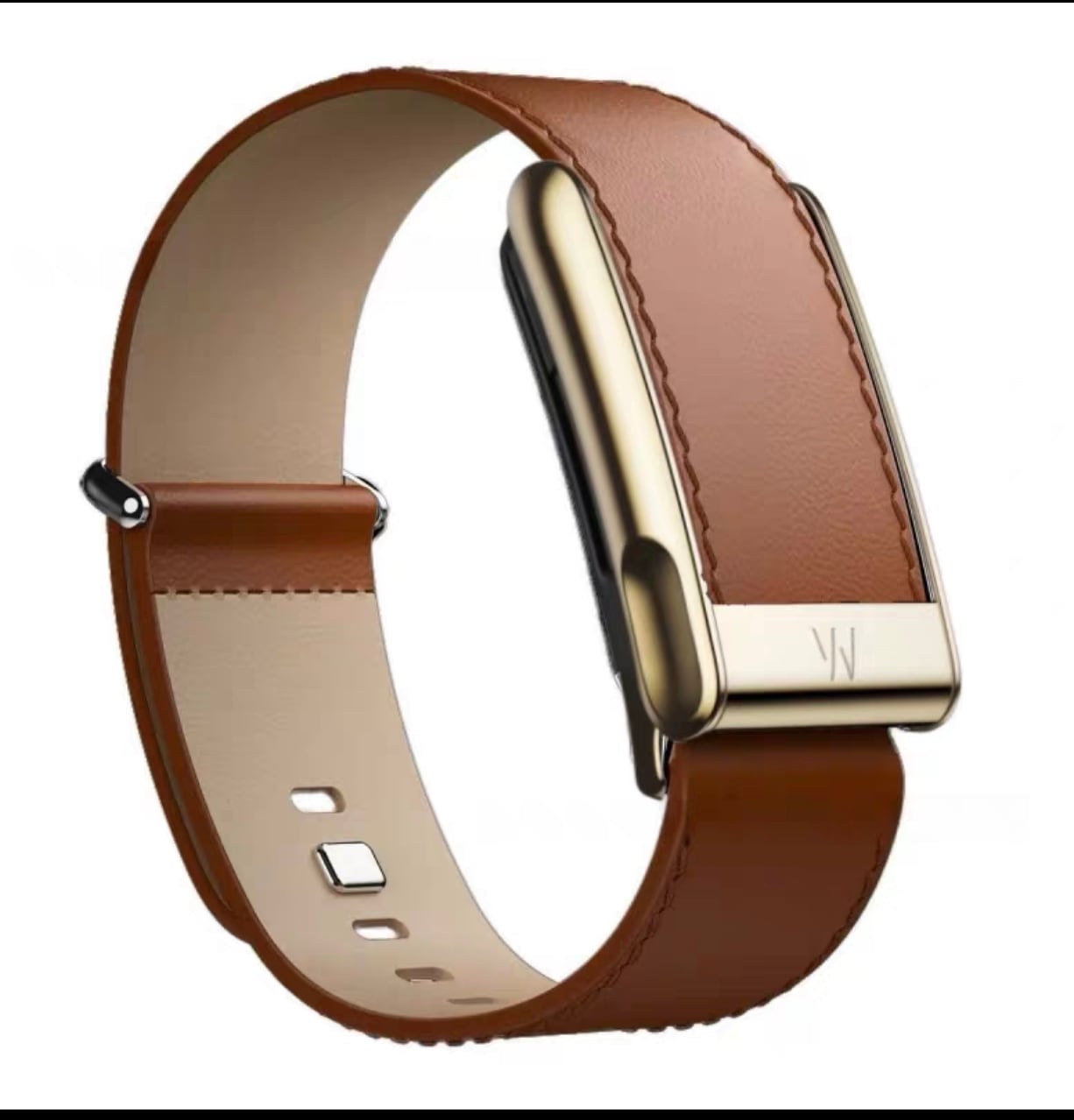 Cognac leather, gold-tone clasp — studio photo, not a stock lifestyle render.