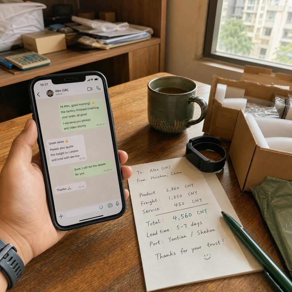 How a China Personal Shopper Quote Works — Three Lines, Two Payments
